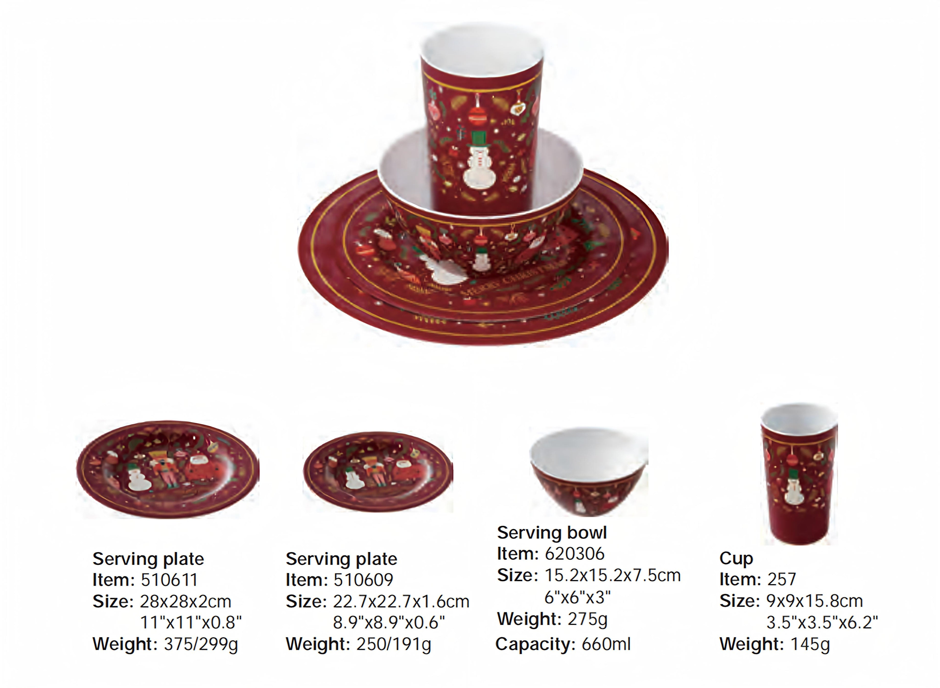 Christmas Series Tableware Set (4 piece)